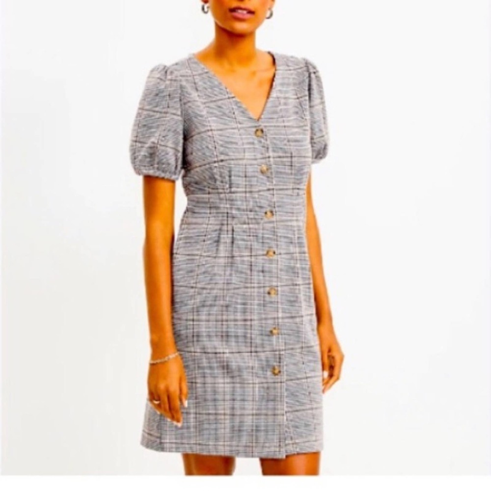 Loft Puff Sleeve Pocket Dress